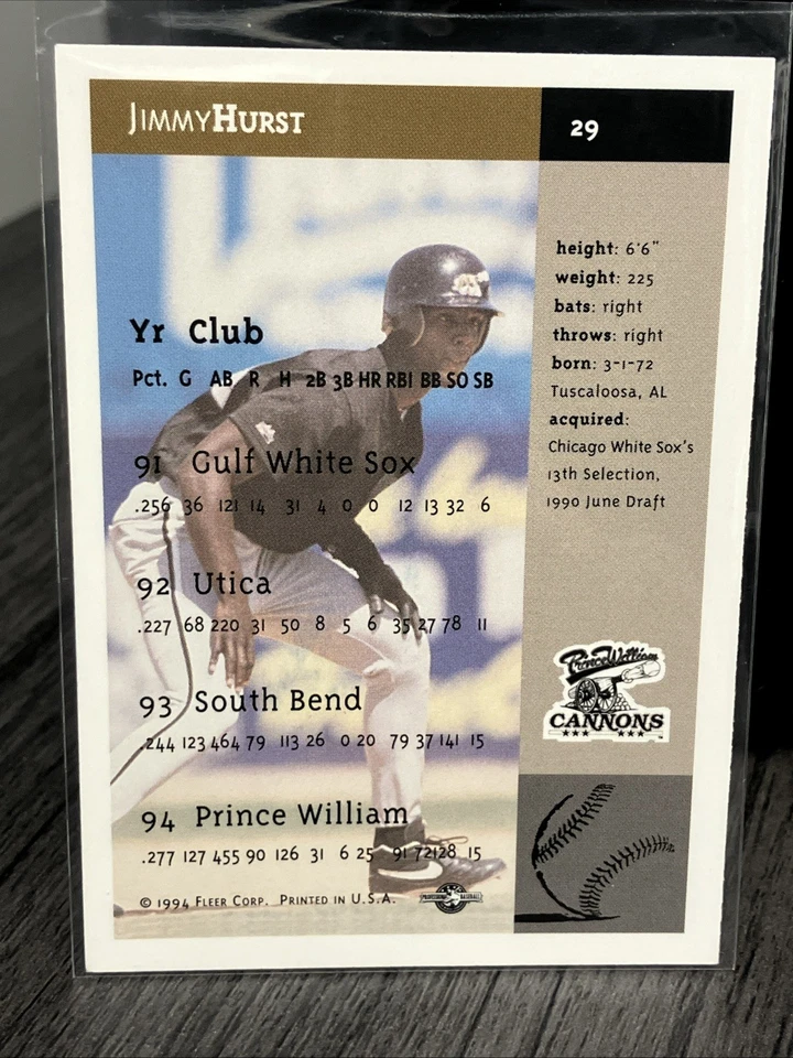 Jimmy Hurst #29 Signed 1994/1995 Fleer Excel card died 2024 - Image 2 of 2