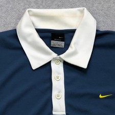 Nike Polo Shirt Men's Large Blue Golf Performance Lightweight Outdoor Dri-Fit UV