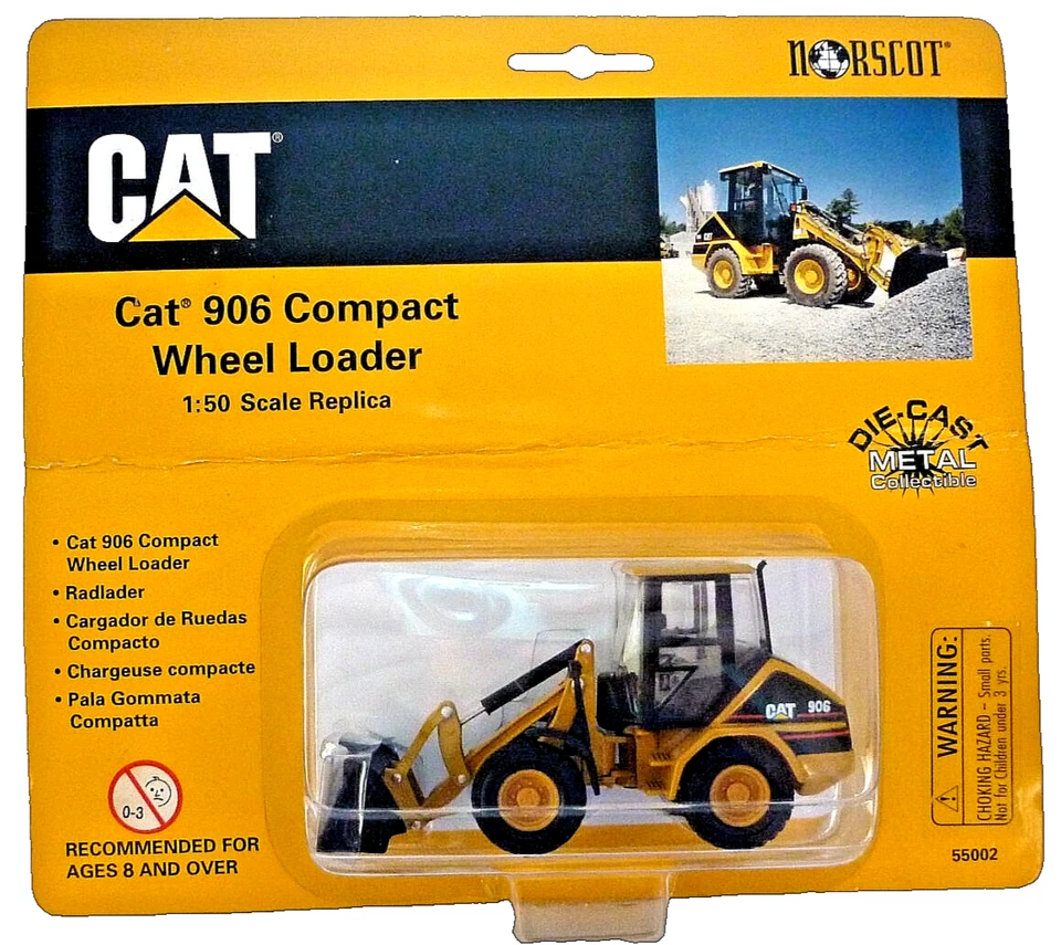 Norscot Metallmodell Radlader Caterpillar Cat 906 Compact 1:50 OVP Excavator
