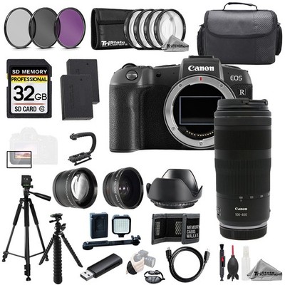 Canon EOS RP + RF 100-400mm f/5.6-8 IS USM Lens+32GB+ExtBat+9PCFltr-MEGAKit