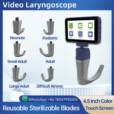 4.5 inch Touch screen Digital Video Laryngoscope Reusable Sterilizable Blades