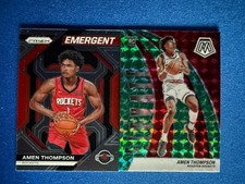 Amen Thompson 2-card ROOKIE lot '23 Mosaic Elevate Green+Prizm Emergent PWE