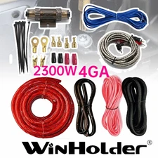 Vehicle 2300W 4Ga Audio Cable Kit Amplifier Install Amp RCA Subwoofer Sub Wiring