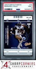2004 FLEER AUTHENTIX #75 MARSHALL FAULK RAMS HOF POP 2 PSA 9