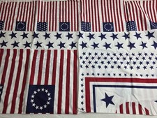 Colorful Sewing Patriotic Flag Quilting Fabric 1 Yard