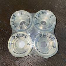 Atom Skates Pulse Glitter 65mm 78A Roller Skate Longboard Wheels Clear New