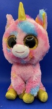 Ty Beanie Boos Fantasia The Rainbow Unicorn Stuffed Animal Plush Toy Used Cond