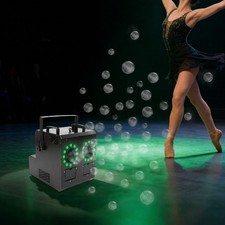 900W 3 in1 Bubble Fog Machine Stage Smoke Bubble Machine RGB LED Light w/ Remote