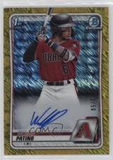 2020 Bowman Chrome Prospect Gold Shimmer Refractor 12/50 Wilderd Patino Auto 9hx