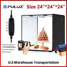 US 24" LED Photo Studio Light Box Portable Folding Photography Shooting Tent Kit