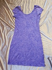 Minkpink Purple Mini Dress Sz XS Dye Cotton Blend Party Event Y2K Festive Fairy 