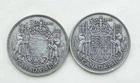 Lot of 2 Canadian 50 Cent Silver Half Dollars 1940 & 1941