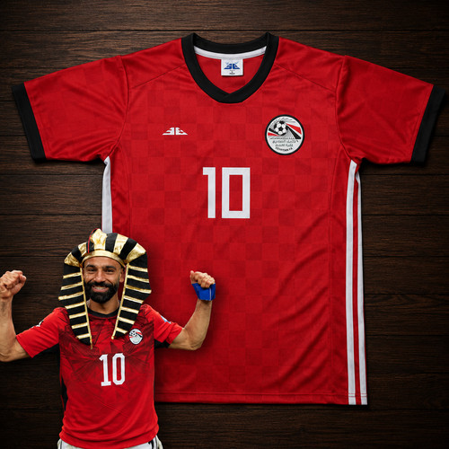 Rare Mohamed Salah #10 2018-19 Egypt National Team Sz Small Nahdet Misr Jersey