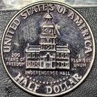 1976 Kennedy Bicentennial Half Dollar **PAINTED** AU Novelty Black Coin RARE