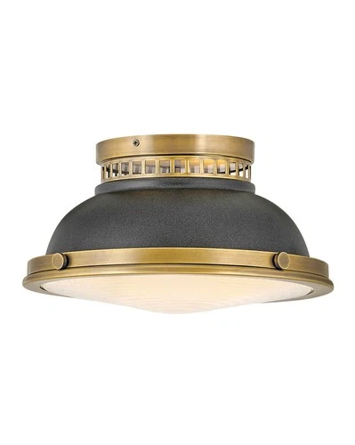 Hinkley Lighting 4081 Brass 2-Light 13"W Flush Mount Ceiling Fixture - Picture 1 of 3