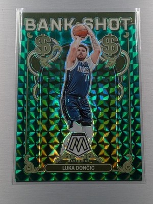 2023-24 Panini Mosaic Bank Shot Luka Dončić #16 Green Mosaic Prizm /75