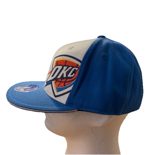 Oklahoma City Thunder OKC White Adidas 210 Fitted Flexfit 7 1/4-7 5/8