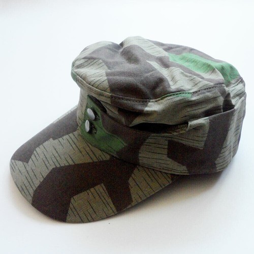 Segunda Guerra Mundial Ejército Alemán M43 Astilla Camuflaje Campo Gorra Sombrero Algodón Talla L (58-59CM) - Imagen 3 de 5