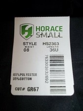 Horace Small, Women's Size 08 X 36 Unhemmed, Measures 32" Waist, Pants, HS2363,