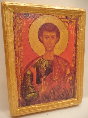 Saint Apostle Thomas Rare Ecclesiastical Eastern Orthodox Religious Icon Art - Picture 3 of 10