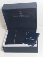 MASERATI-SCATOLA PER OROLOGIO-VINTAGE-CON LIBRETTO-RARE WATCH BOX-CASE-CAJA-BOIT