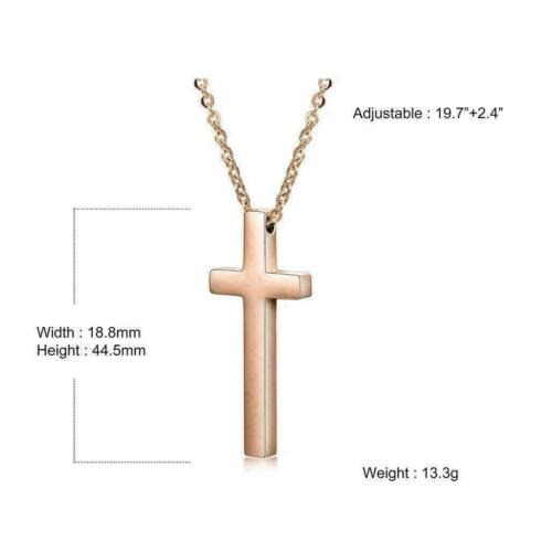 Collar Cruz de Plata Oro y Oro Rosa Crucifijo Bautizo Santa Comunión Regalo - Imagen 3 de 13