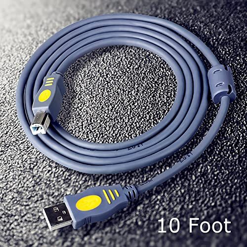 USB 2.0 Printer Cable for Canon Pixma MG3620, Epson EcoTank ET2800 ET