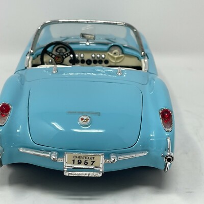 Burago 1957 Chevrolet Corvette 1:18 Blue / White Die Cast | eBay