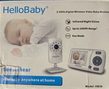 Hello Baby HB30 Video Baby Monitor Camera Infrared Night Vision Two-Way Talk