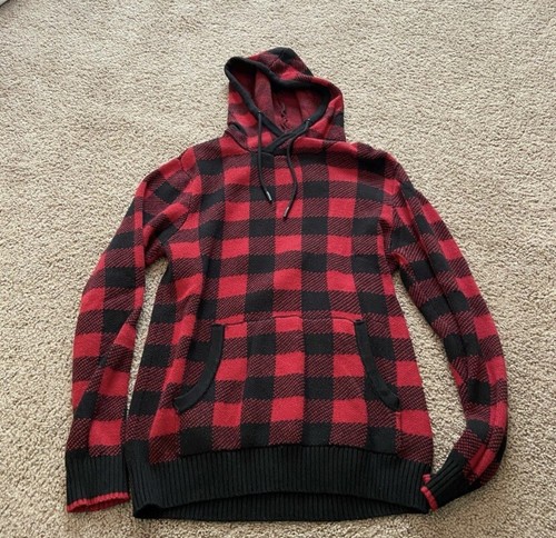 black plaid sweatshirt hoodie mens 