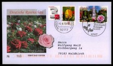 FRG FEDERAL FDC 2013 FLORA ROSES ROSE SHOW FOREST LUSATIA xa57