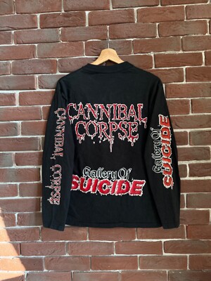Rare 90s Cannibal Corpse Gallery Death Metal Band Tee Longsleeve