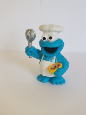 Sesame Street Cookie Monster Chef Baker Figure Cake Topper 3'' Hasbro 2012 