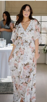 NWT Baltic Born Kia Kimono maxi dress size S has belt white floral | eBay