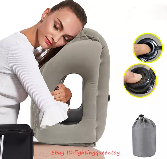 Inflatable Foot Rest Pillow for Airplane, Bus & Camping - Fast Inflating &  Portable for Knee & Leg Pain Relief 