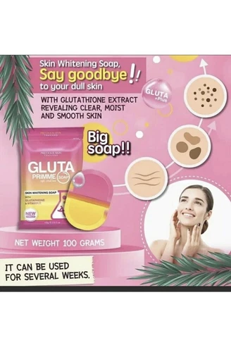 Gluta Primme Soap Whiteni Skin Max Glutathion Aha