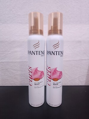 Discontinued 2 Cans Pantene Pro-V No Crunch Curls Whip 5.29 oz Each Curly Hair
