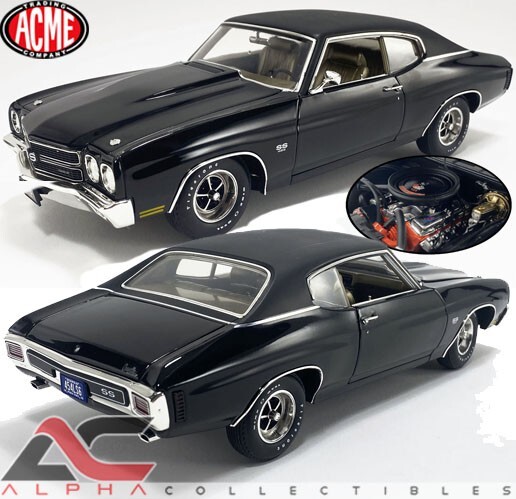 ACME A1805527 1:18 1970 CHEVROLET CHEVELLE SS-454 (BLACK) | eBay ACME A1805527 1:18 1970 CHEVROLET CHEVELLE SS-454 (BLACK) | eBay