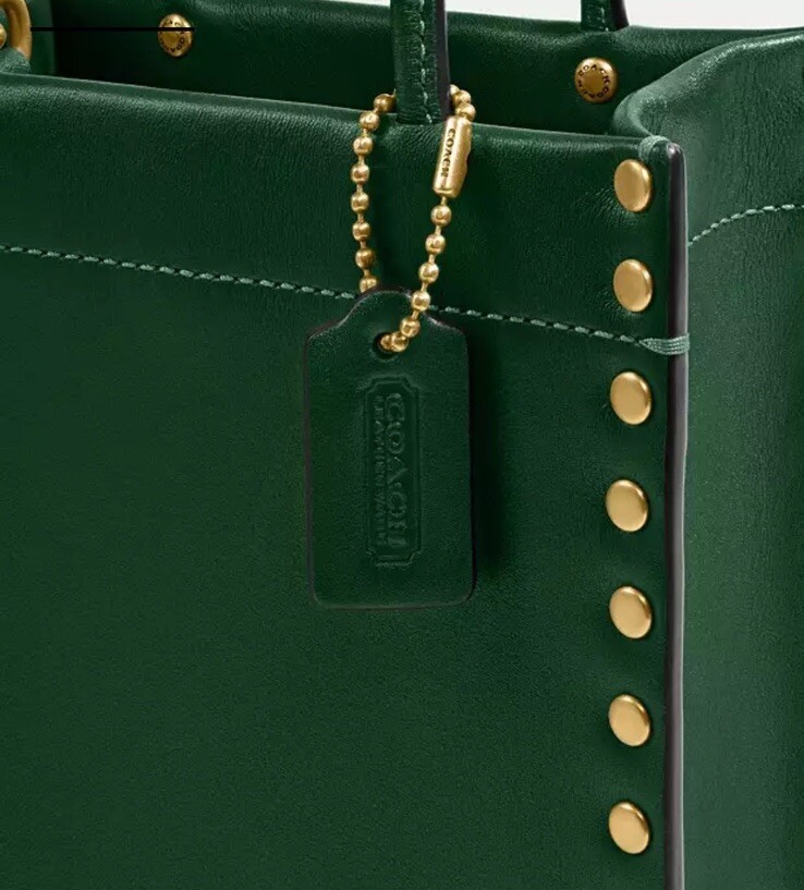 COACH Mini Cashin Tote Crossbody Glovetanned Leather AMAZON GREEN