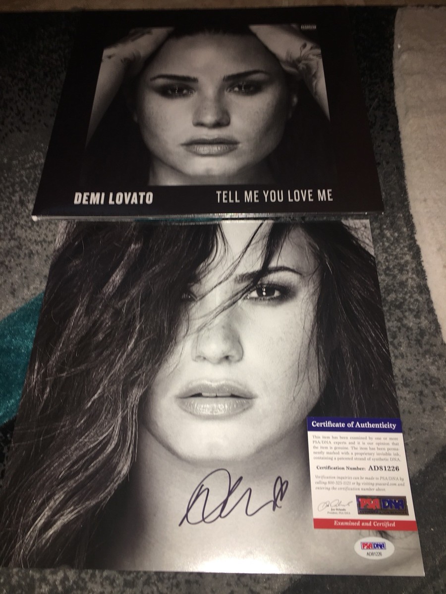 Demi Lovato Signed Tell Me You Love Me 12x12 Insert With Brand New