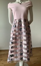 Image of NEW TED BAKER FLORAL DRESS SIZE SIZE TB 2 UK 10 US 6 APPROX PINK GREEN BLUE