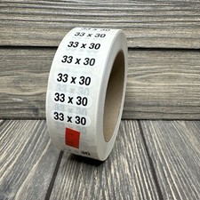 33x30 Retail Size Stickers for Store Boutique Clothing Label Apparel Roll