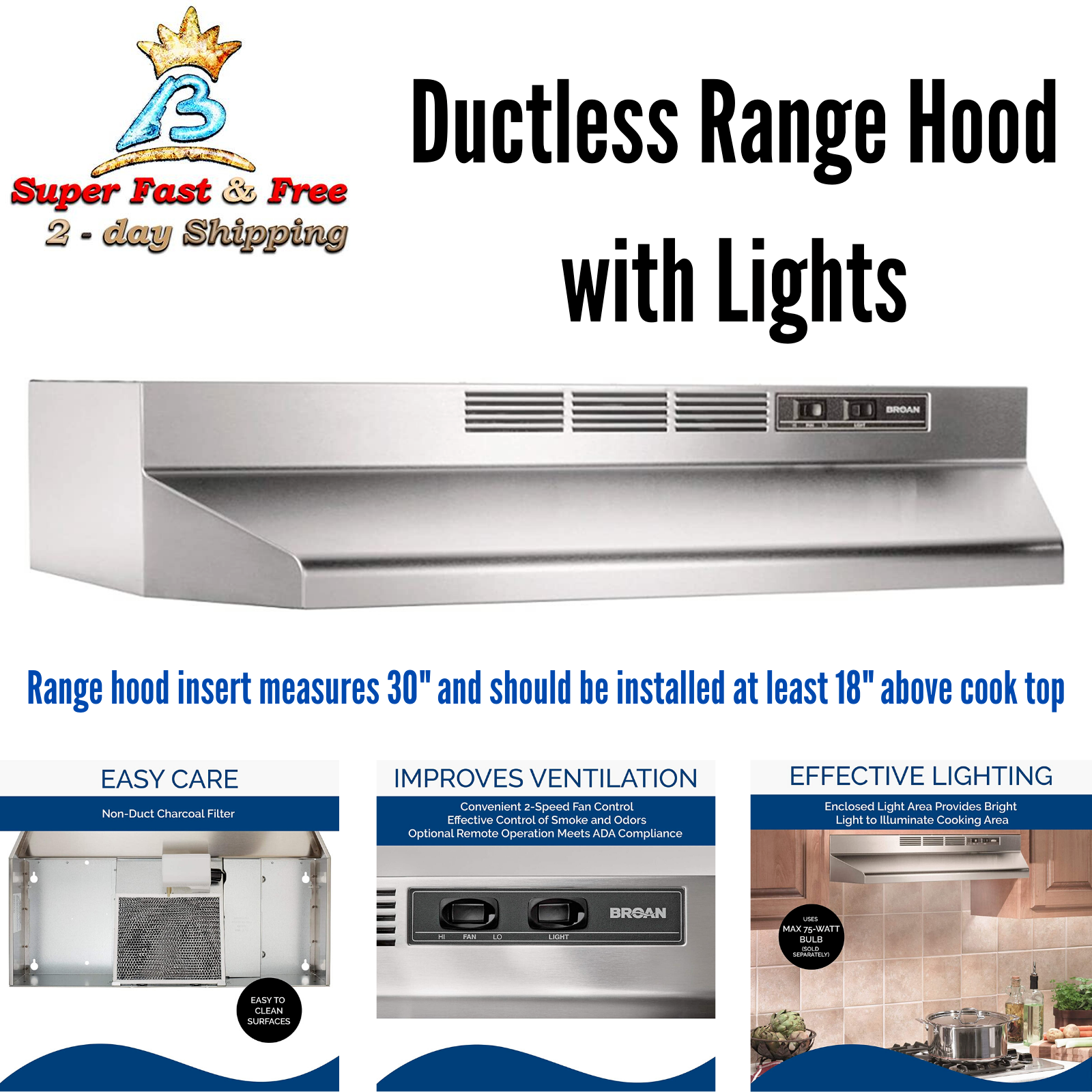 broan ventless range hood