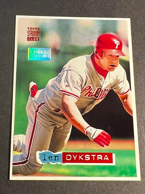 Box 1: 1994 St. Club First Day Issue FDI WHITE BORDER PROOF Len Dykstra Phillies