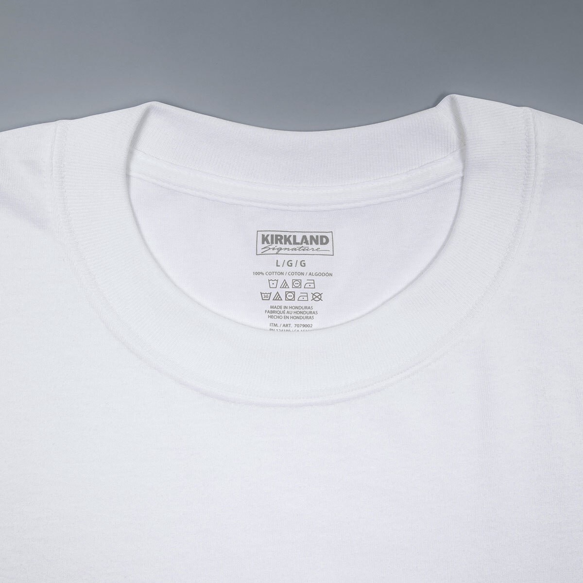 Adesivi Trk T-shirt Girocollo Uomo Kirkland Signature - Confezione Da 6 Bianche, Taglie S-3XL, Cotone Comodo T-shirt Kirkland - Foto 10