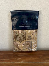 Ralph Lauren Bellosguardo Paisley European Euro Pillow Sham Brown Cream