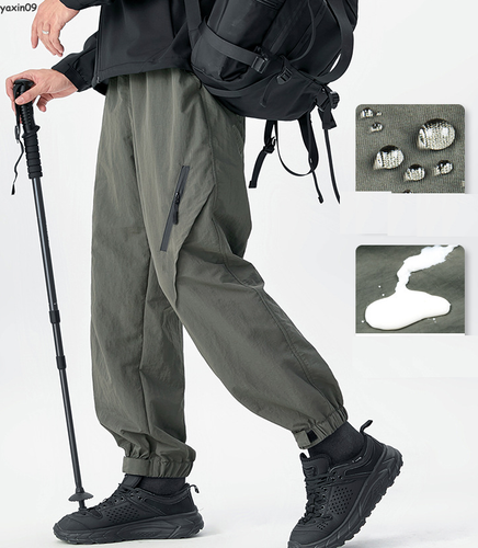 Hiking Pant Men water repellent Drawstring Trousers Outdoor Nylon tapered Pants - Afbeelding 17 van 24