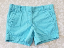 Vineyard Vines 6 Girl Turquoise Blue Chino Shorts Whale Logo