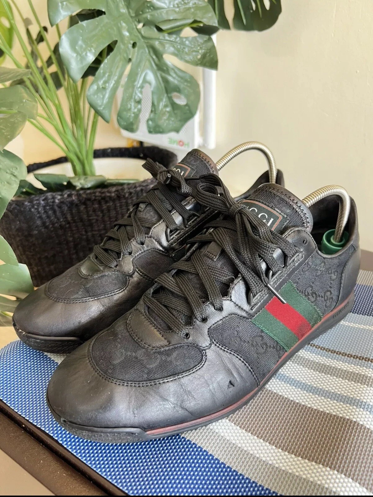 Gucci noir homme 233334 GG Guccissima bande Web États Unis 7,5 UK 7