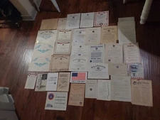 WWII Civil Defense CD Lot Certificates Papers Booklets Car Sharing Air Raid 
